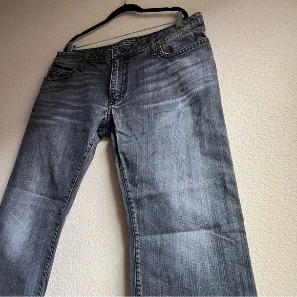 Robin's Jean Men's Raw Denim Straight Leg Black Jeans with Studs, size 38